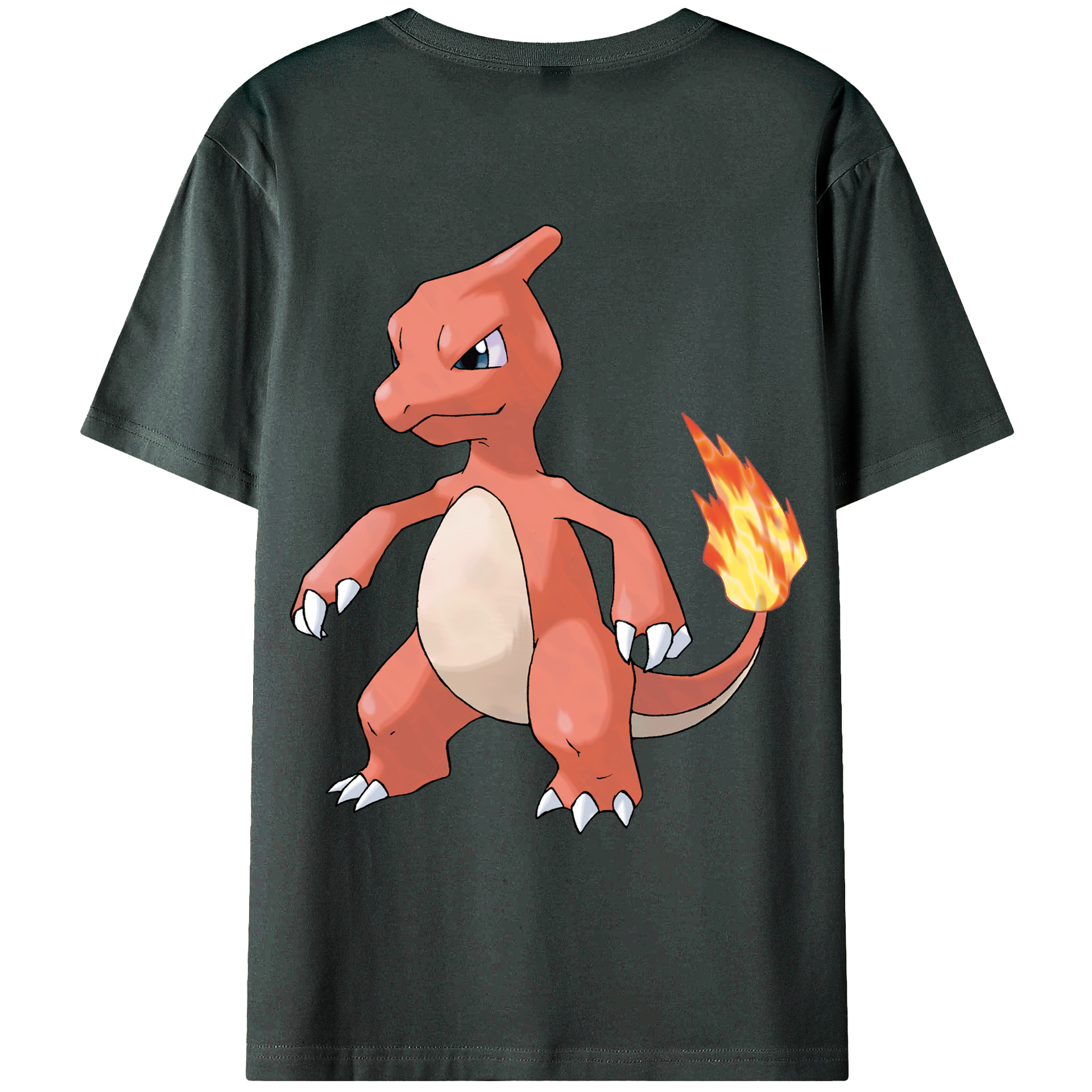 （画像用） ポケットモンスター Pokémon 綿100％ メンズ半袖Tシャツ（バックプリント） 通気性